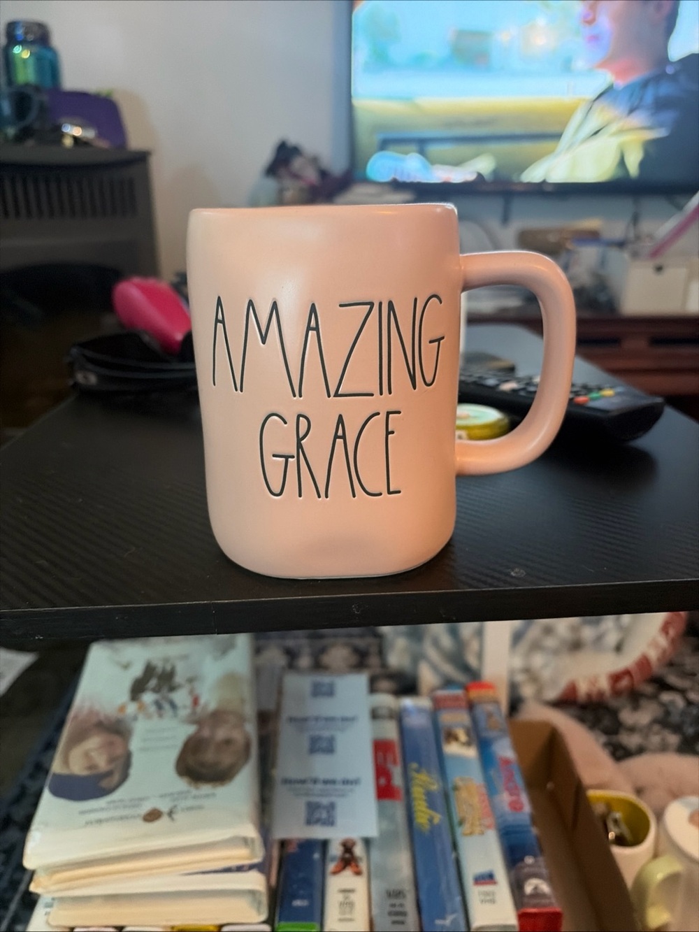 Rae Dunn Artisan Collection AMAZING GRACE Mug Cup Pink!
